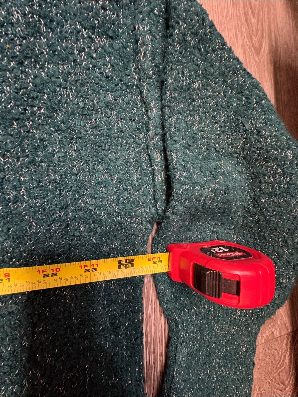 Francesca’s Cozy Teal V-Neck Women’s Sweater - Picture 6 of 10